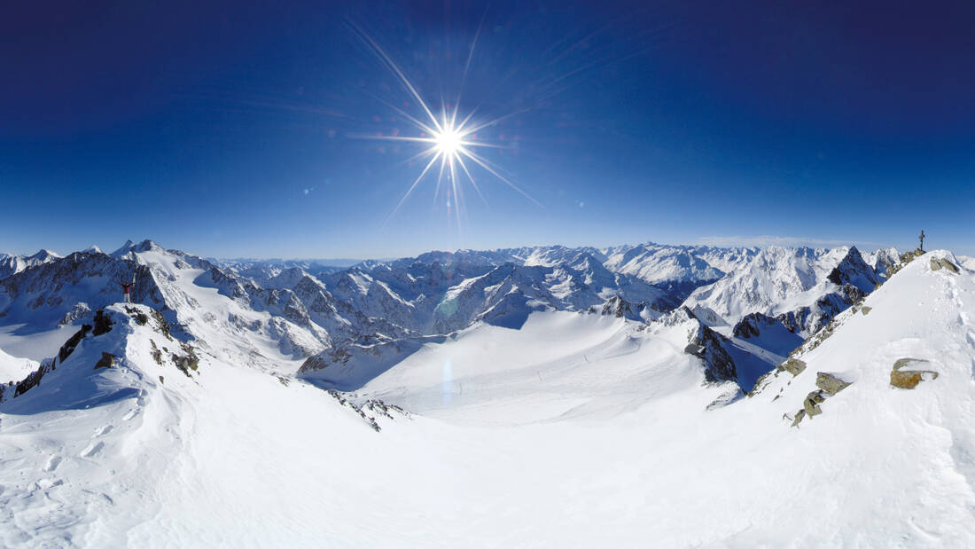 Stubai Glacier World in Winter
