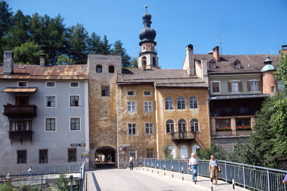 Old town in Bruneck with church