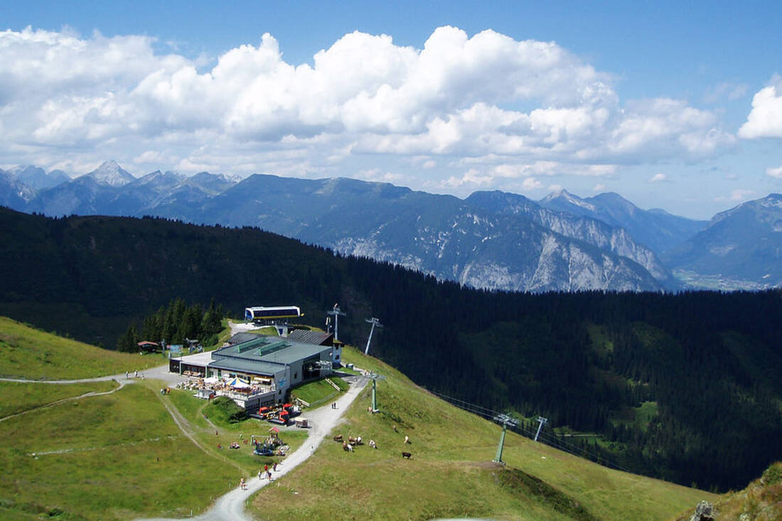 Mountain station in summer
