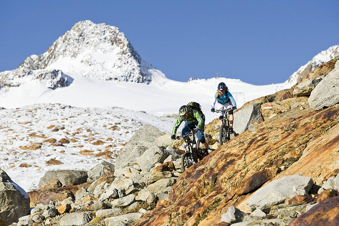 Biking in the Ötztal high mountains