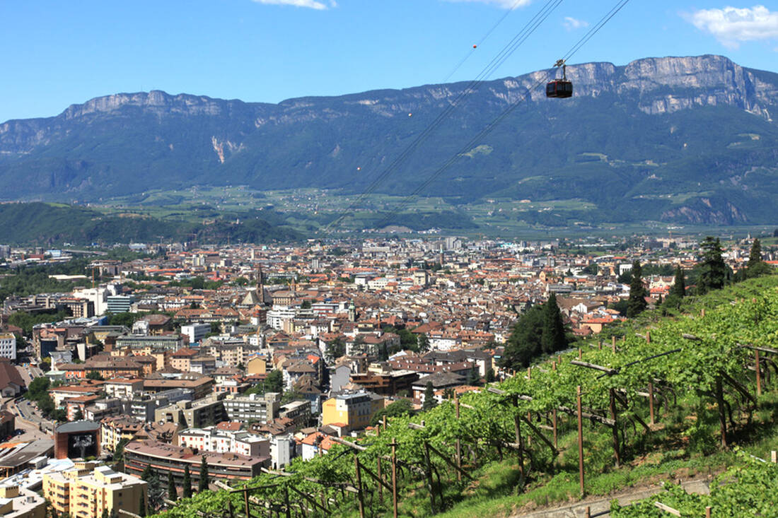 Bolzano with a view of the Mendel
