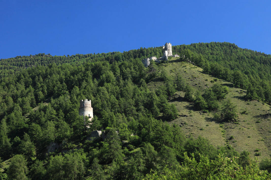 Castle Ruin Rotund and Reichenberg Castle