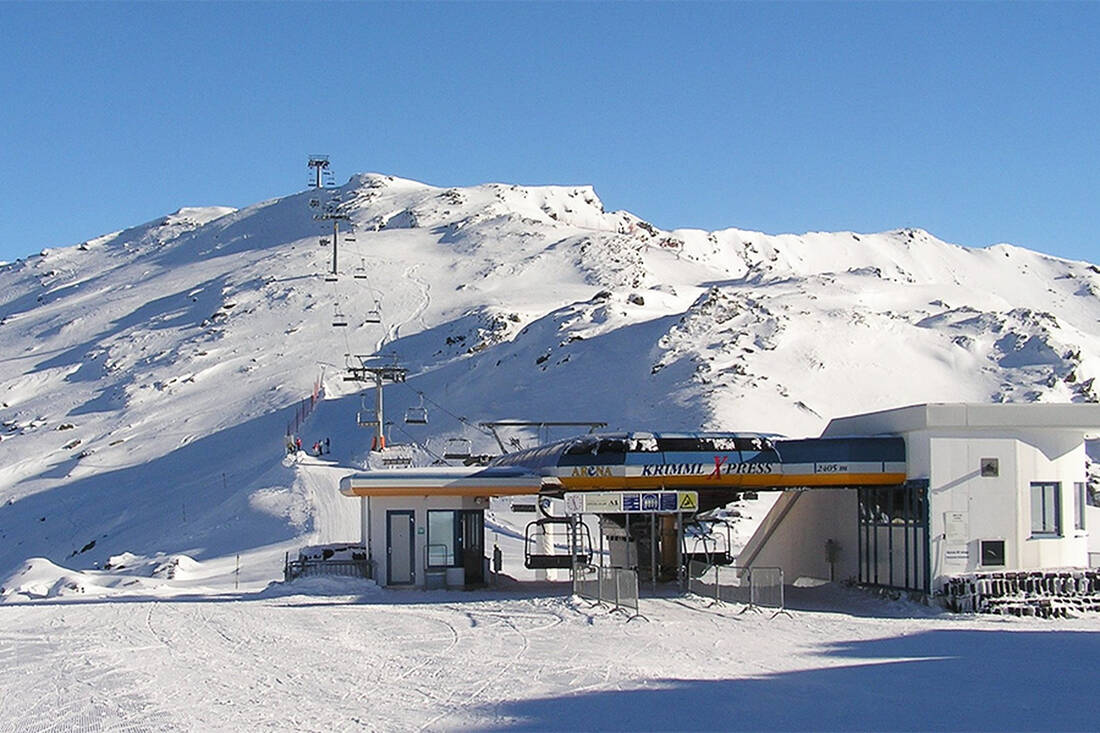 The western starting point of the Krimml Express in the Zillertal Arena