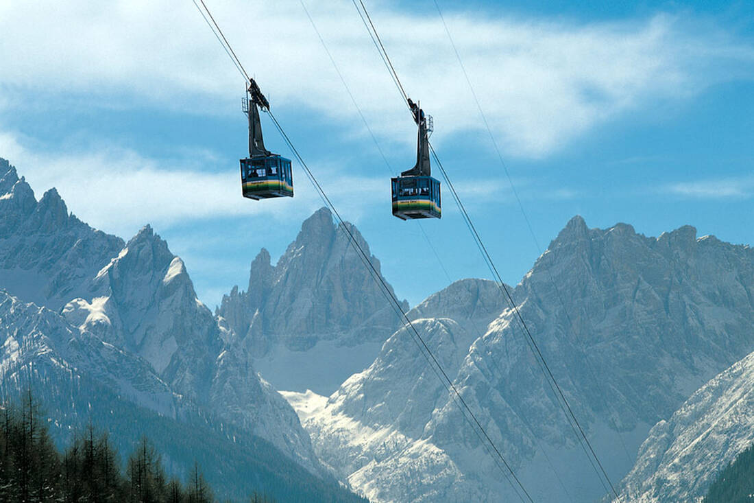 The Helm cable car in Sesto