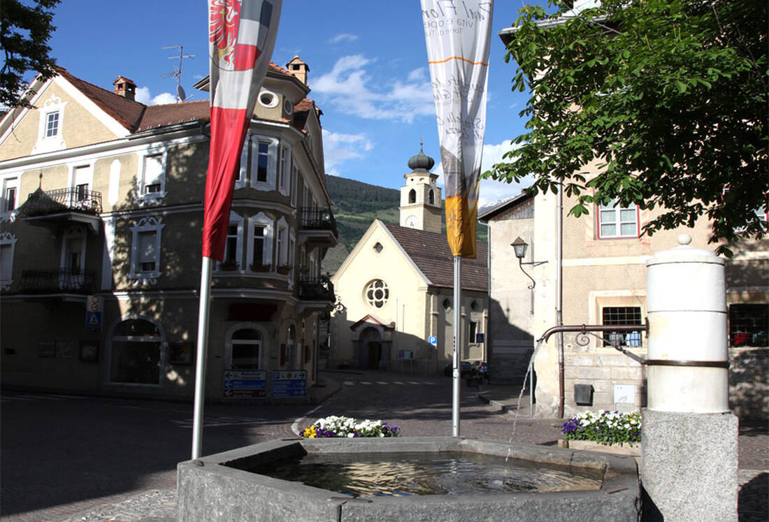 Village Fountain in Glorenza in Vinschgau