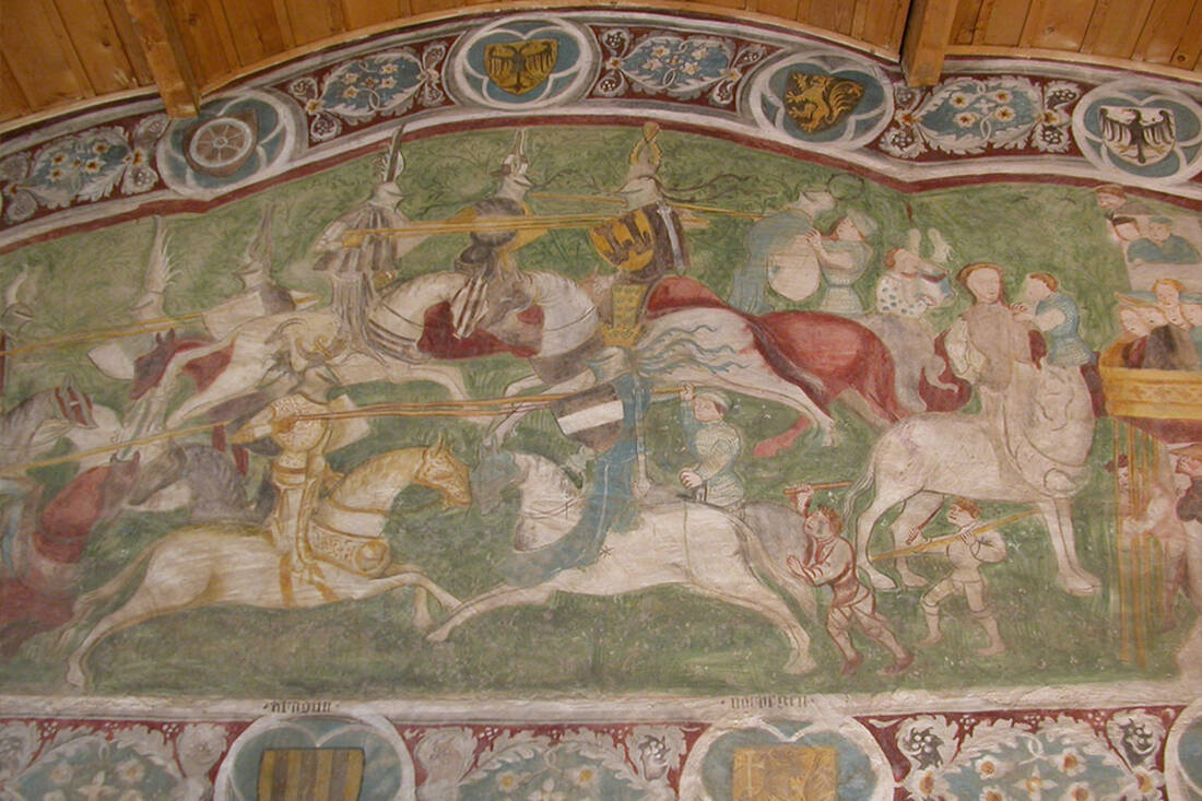 Frescoes at Runkelstein Castle