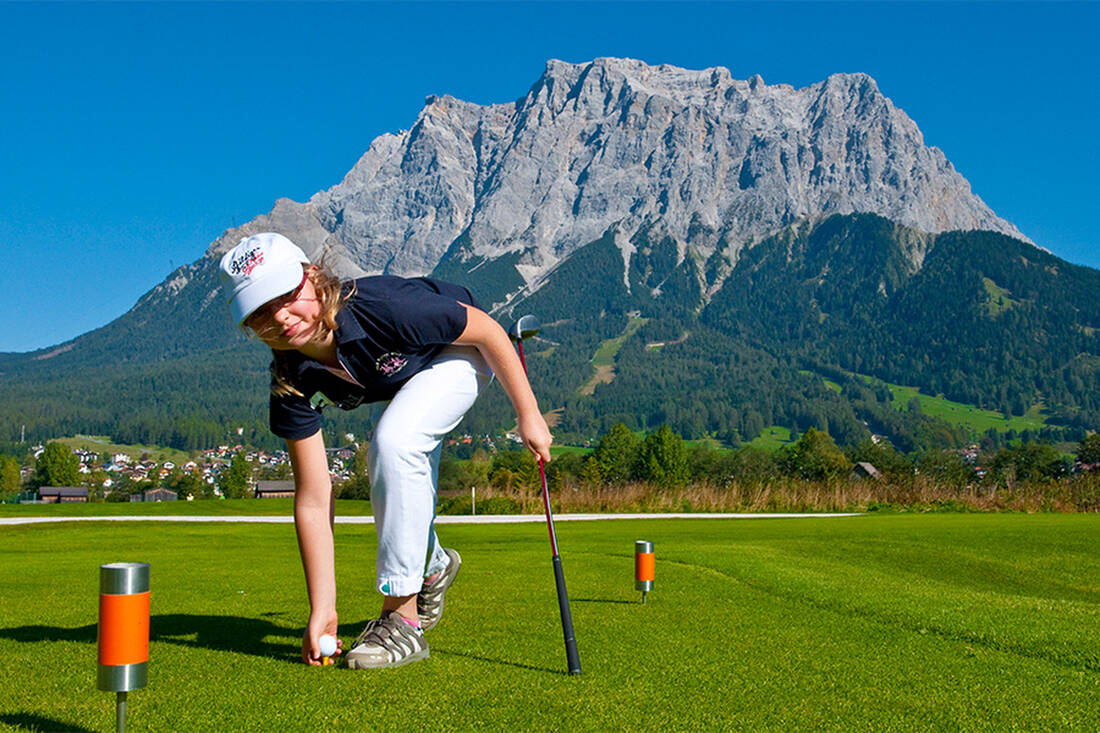 Golfing at the foot of the Zugspitze