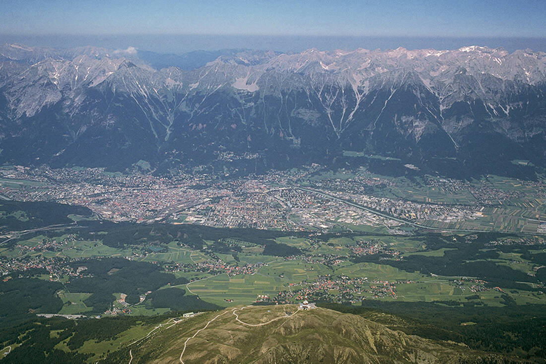 Aerial view of Innsbruck