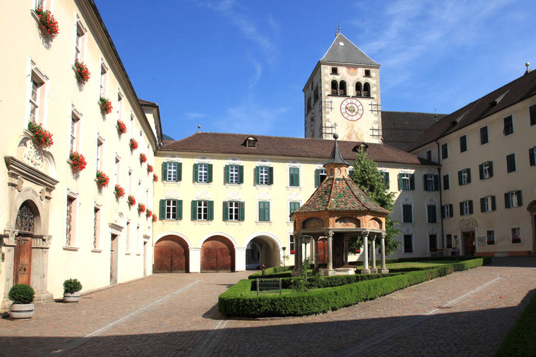 Neustift Monastery Courtyard with Miracle Fountain