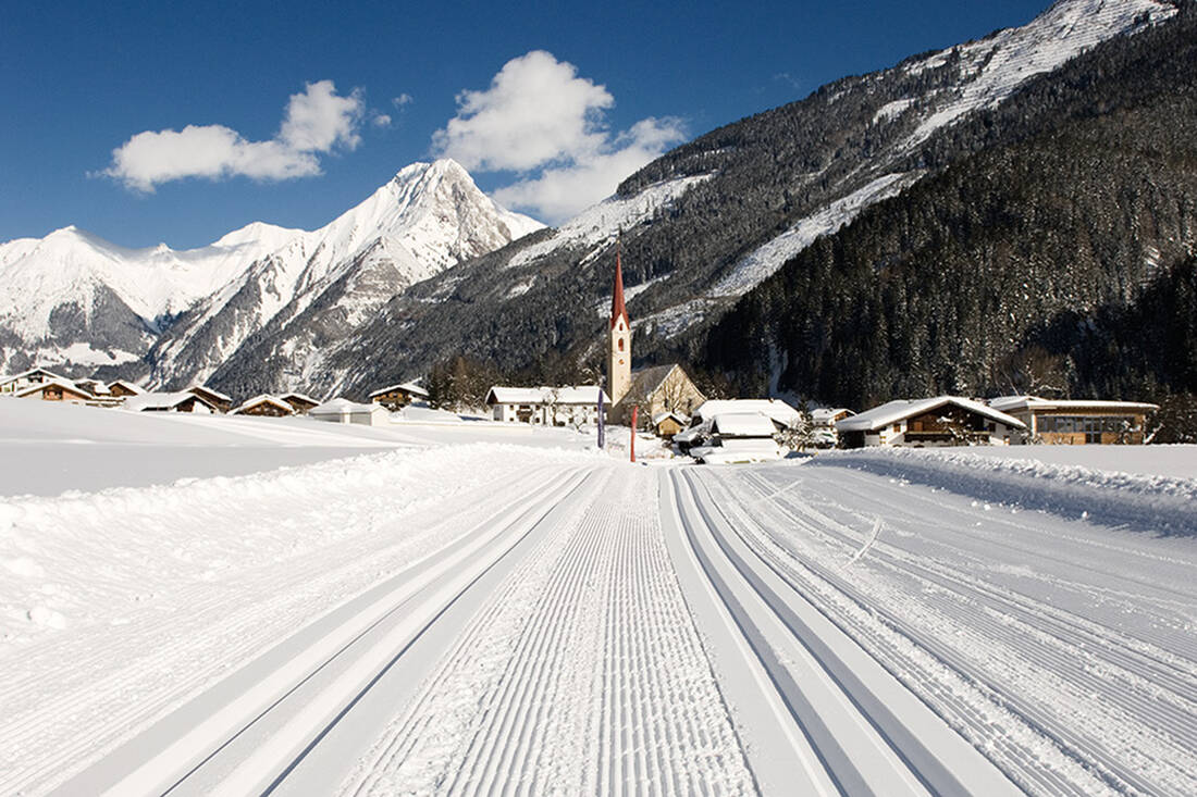 Cross-country ski tracks