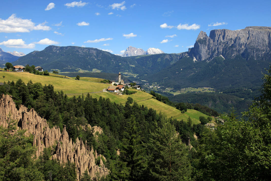 Lengstein with Earth Pyramids and Dolomites
