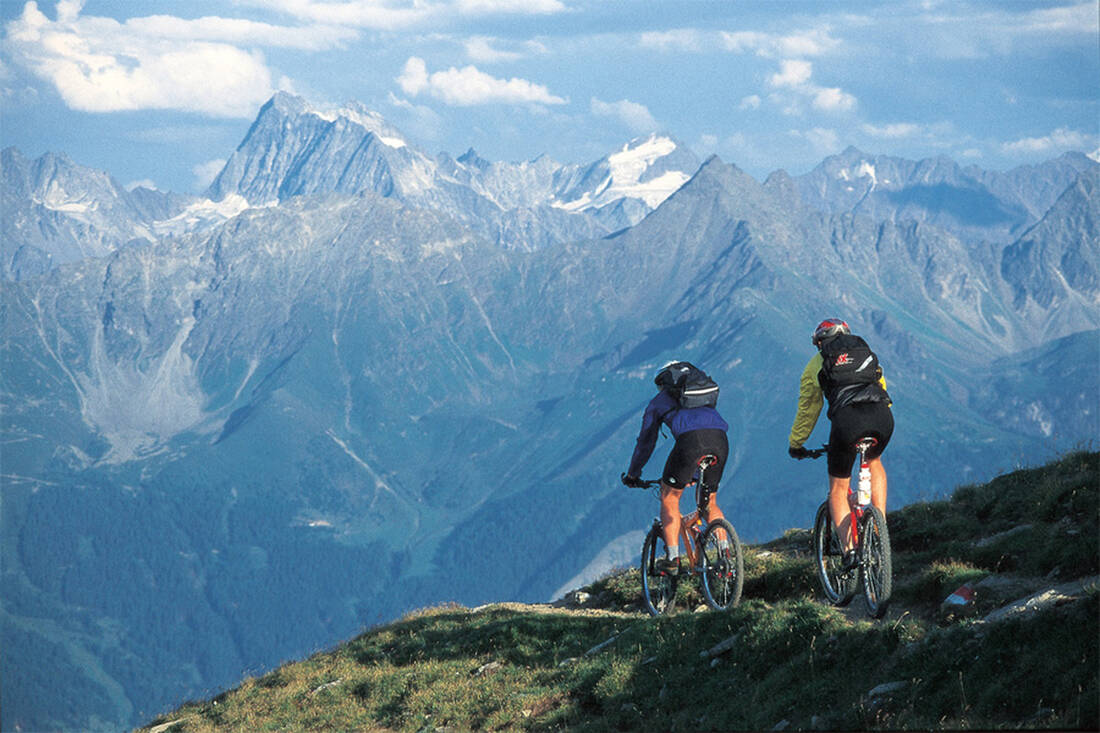 Mountain bikers in the region
