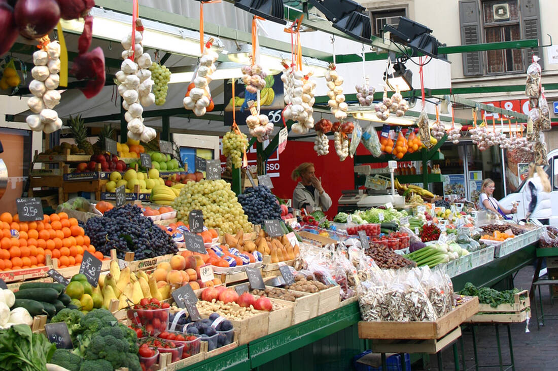 Fruit market in Bolzano