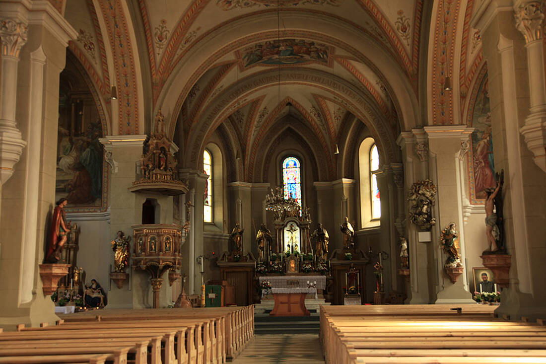Parish church of Wengen interior view