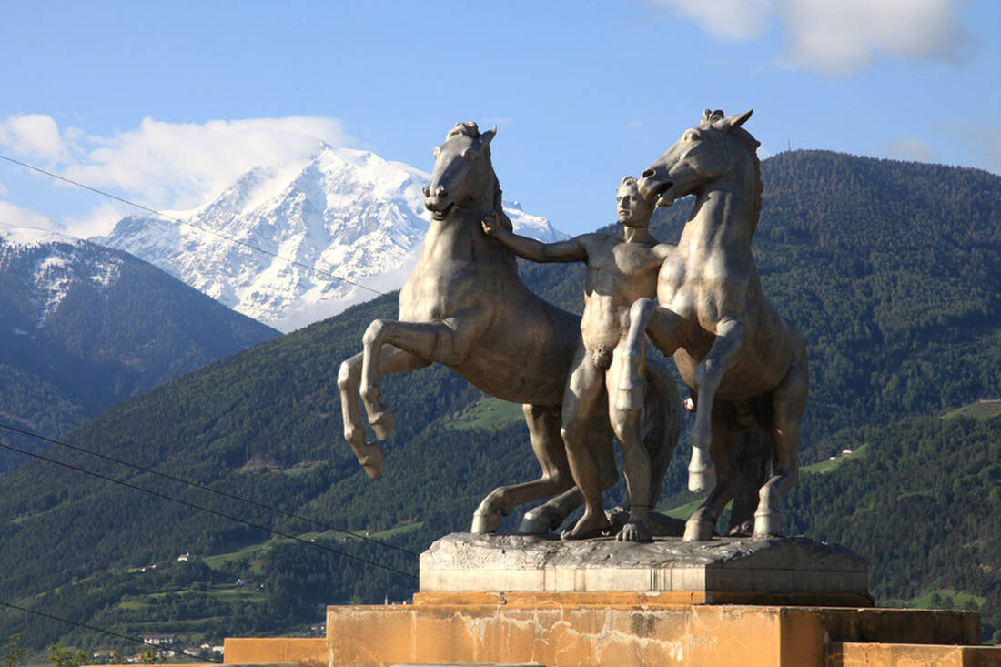 Equestrian Monument with Ortler
