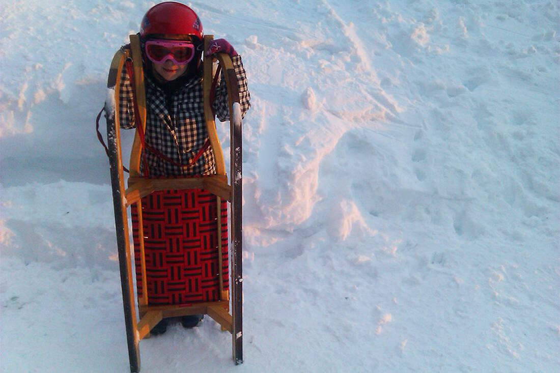 Tobogganing is fun for the little ones too!