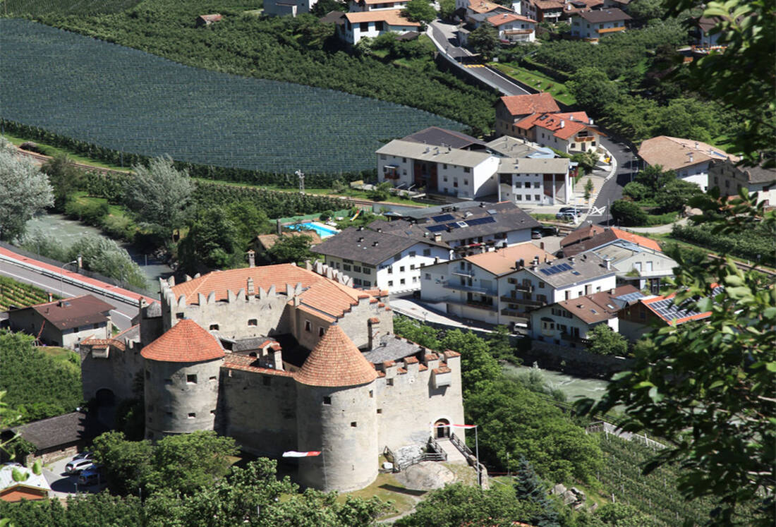 Castelbello Castle with a view of the village