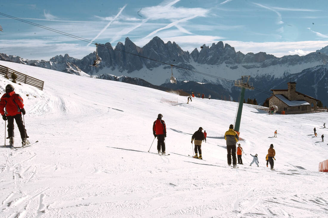 Ski resort Plose with Geisler group