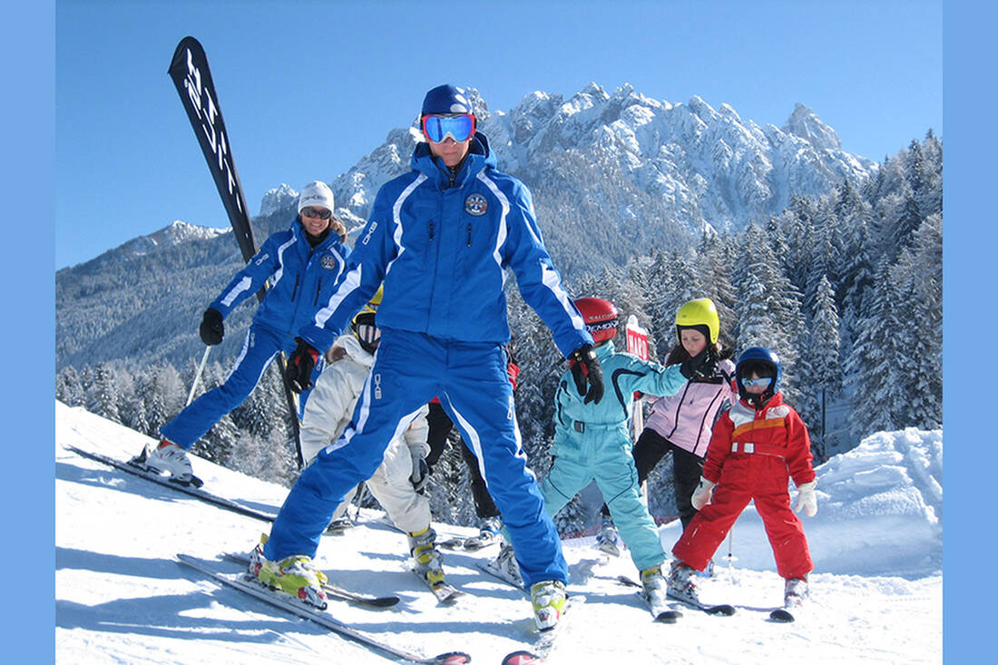 Fun learning to ski with the ski school in Toblach!