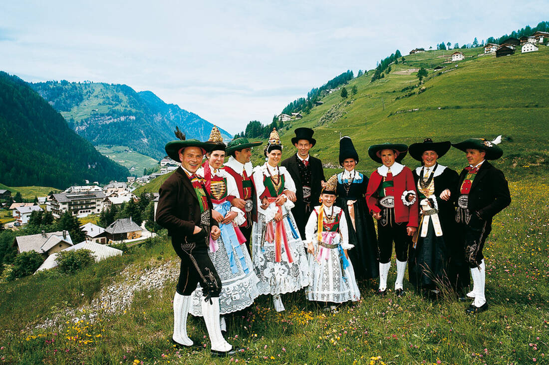 Typical costumes in Val Gardena