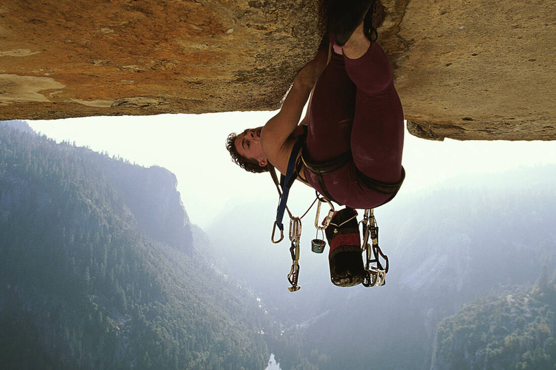 Overhanging climber