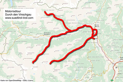 Motorcycle tour across the Vinschgau