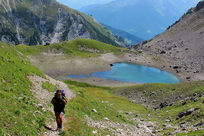 Hiker in the Arlberg region